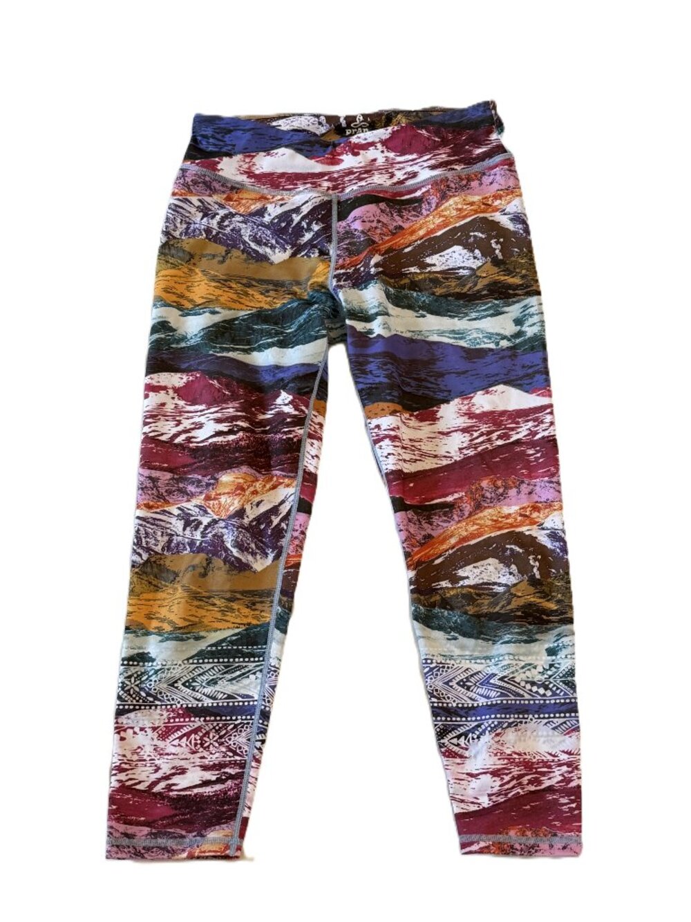 Prana Leggings Medium Colorful Pattern Yoga Pants Athletic Stretchy Southwest